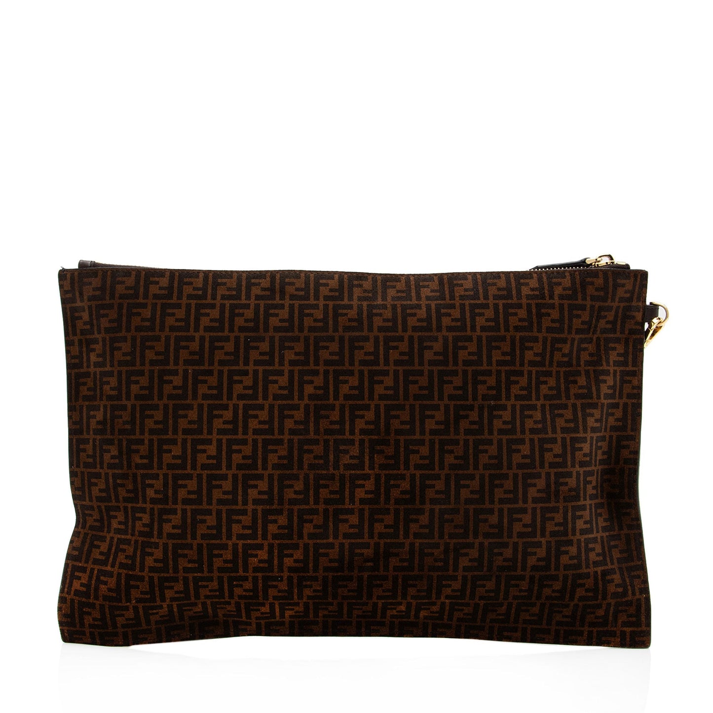 Luxury FendiZucchino Suede Large Flat Pouch (SHF-79WgbJ)