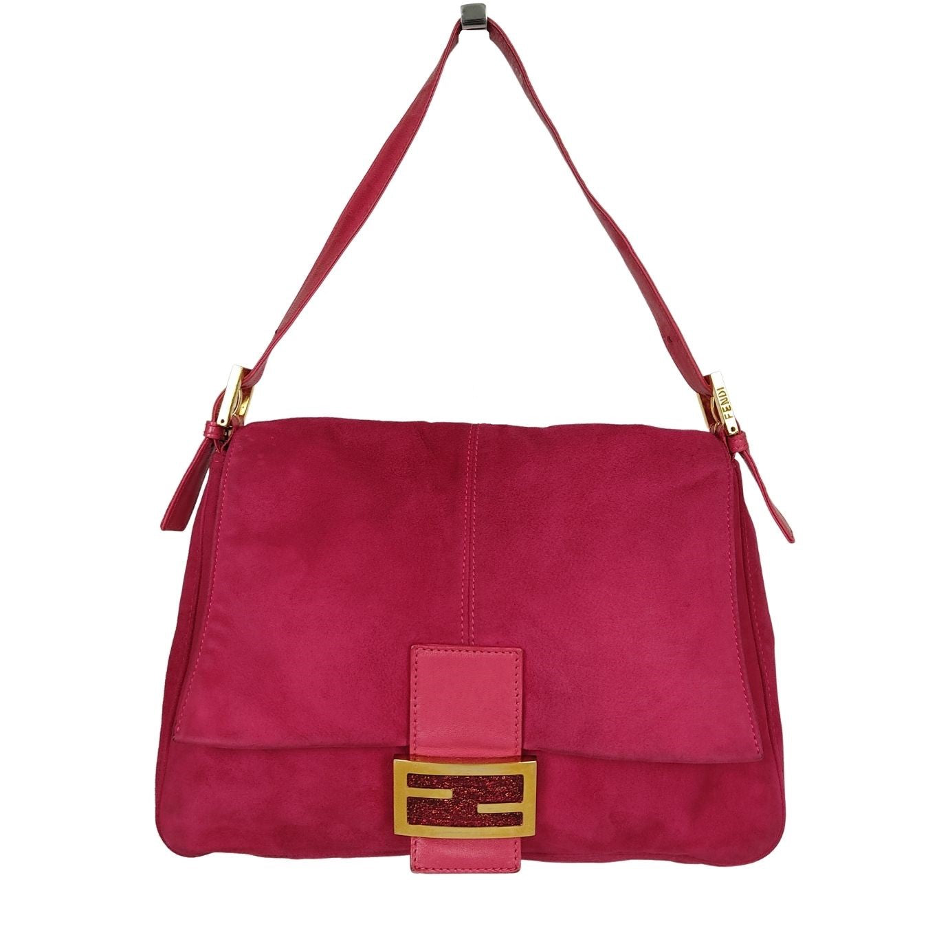 Luxury FendiLuxury Fendivintage Mama shoulder bag in fuchsia suede - '10s