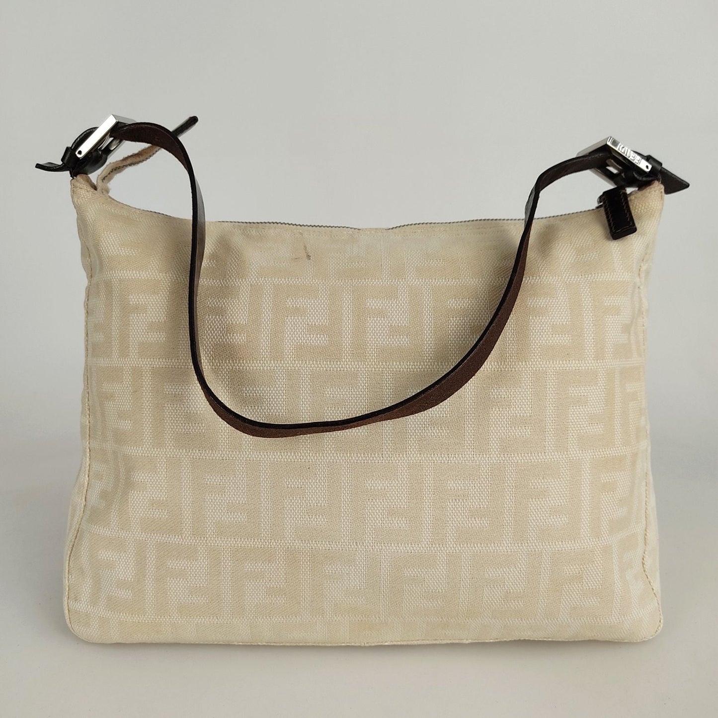 Luxury FendiLuxury FendiMamma shoulder bag in beige monogram canvas - '10s