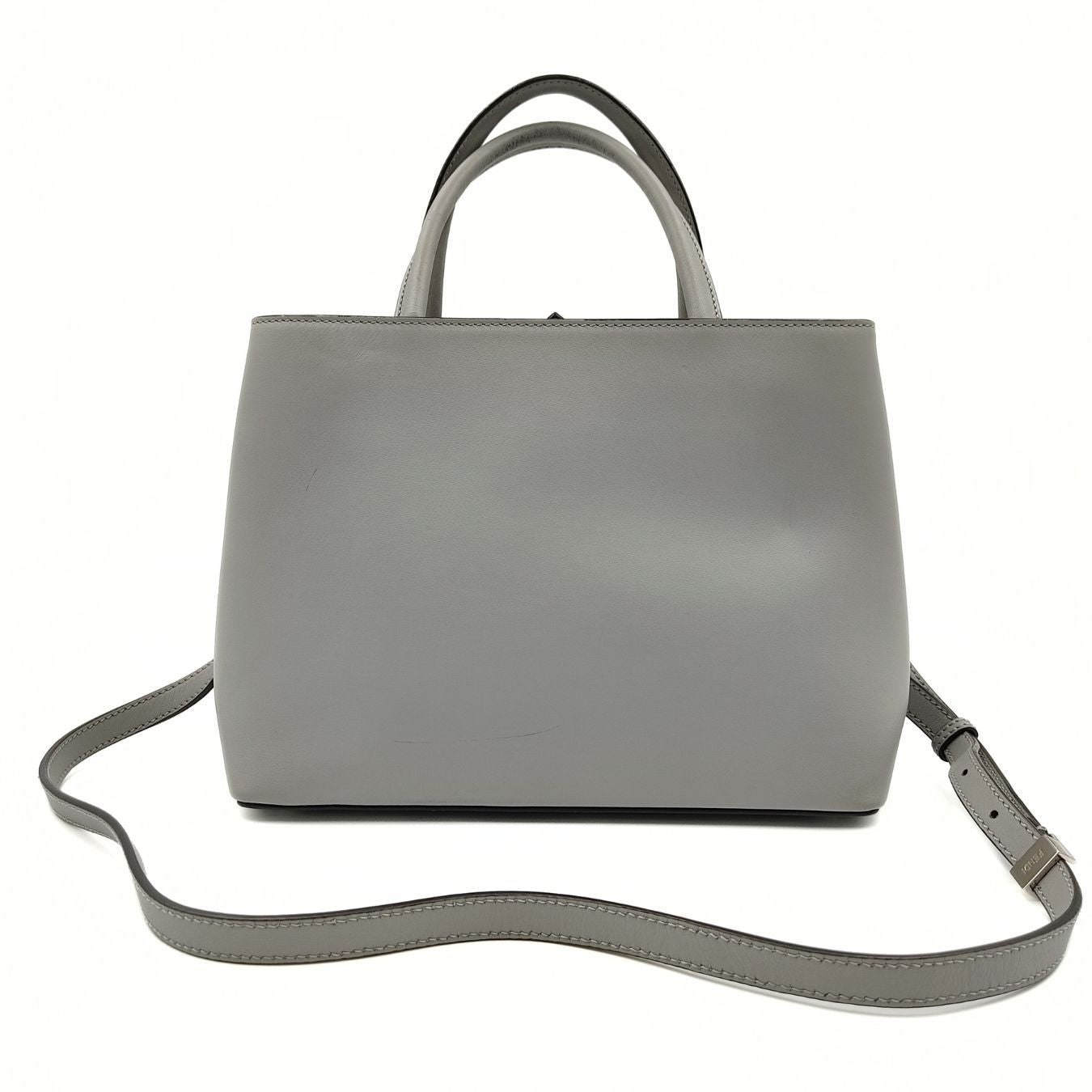 Luxury FendiLuxury Fendi2Jours shoulder bag in gray leather - '10s