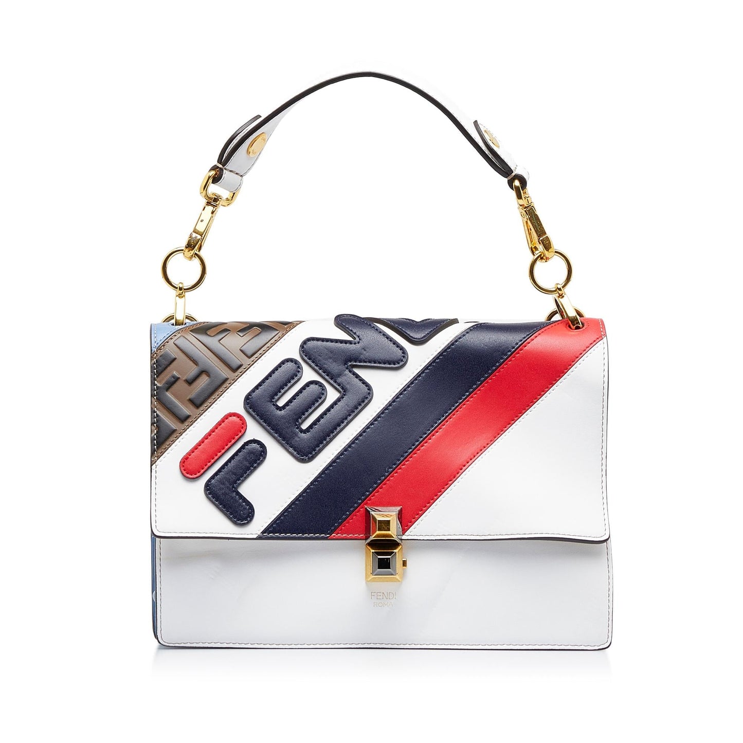 Luxury Fendix FILA Kan I Mania Logo Satchel (SHG-McSL0p)