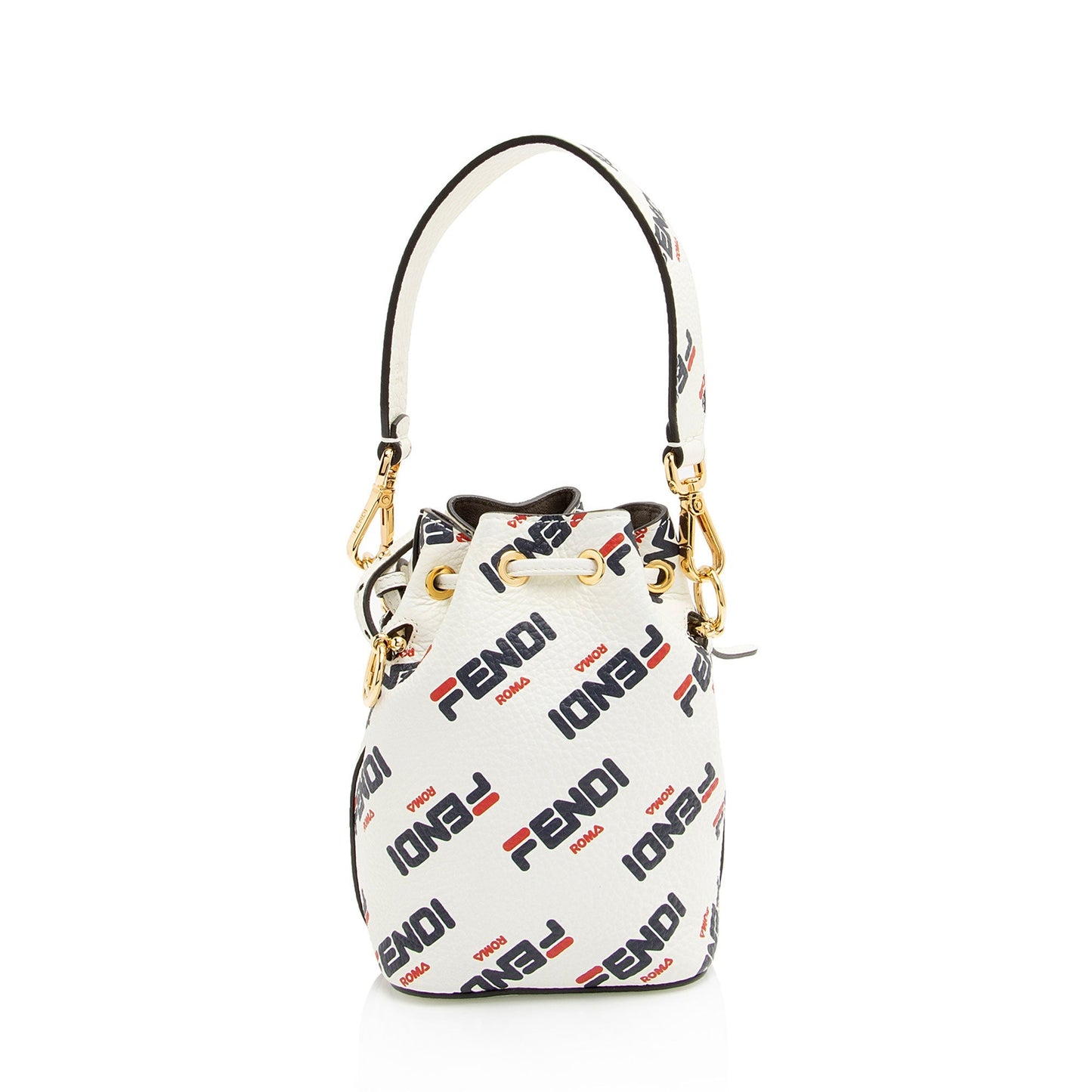 Luxury Fendix Fila Calfskin Mania Mon Tresor Mini Bucket Bag (SHF-VVBQ5M)