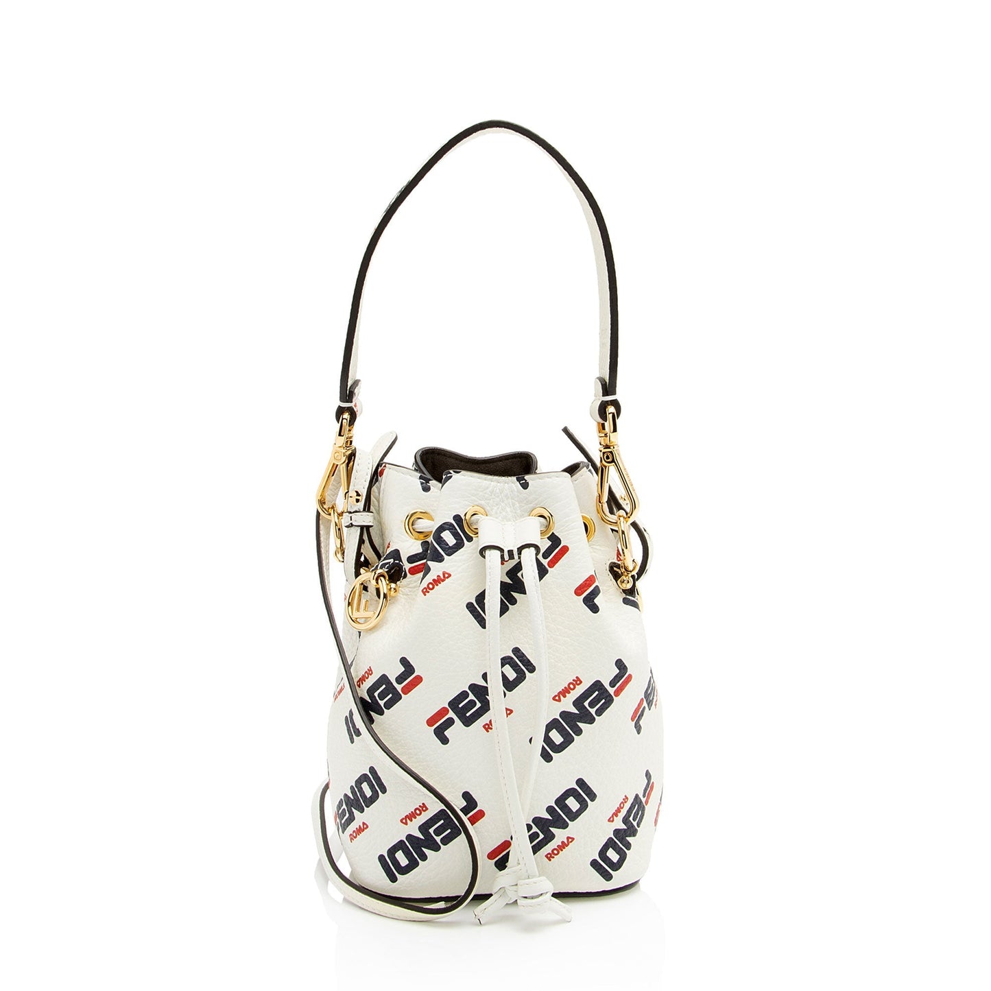 Luxury Fendix Fila Calfskin Mania Mon Tresor Mini Bucket Bag (SHF-VVBQ5M)