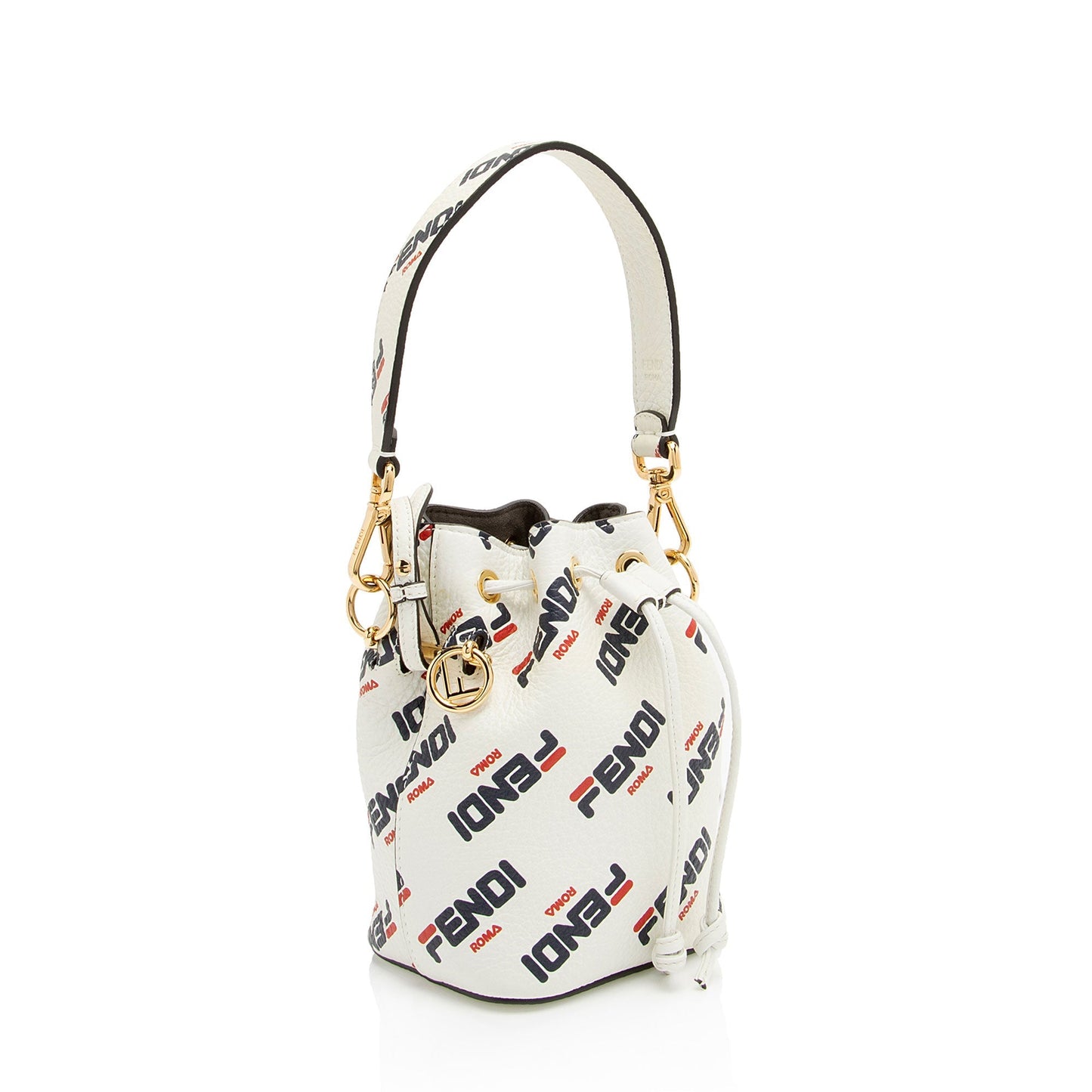 Luxury Fendix Fila Calfskin Mania Mon Tresor Mini Bucket Bag (SHF-VVBQ5M)