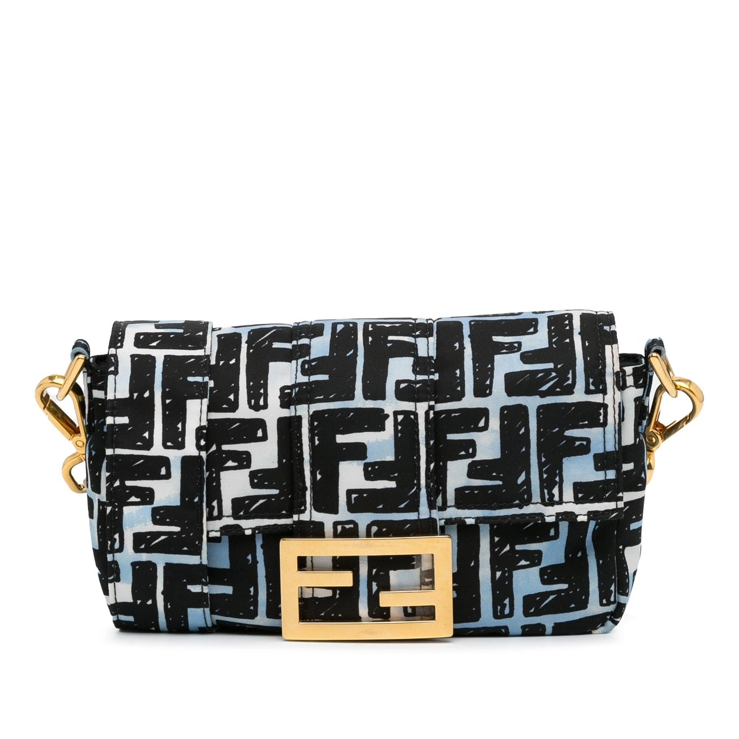 Luxury Fendix Joshua Vides Mini Zucca Nylon Convertible Baguette Belt Bag (SHG-oO8sSN)