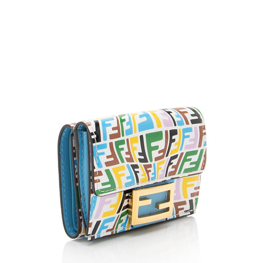 Luxury Fendix Sara Coleman Leather FF Vertigo 1997 Trifold Wallet (SHF-yscSFM)
