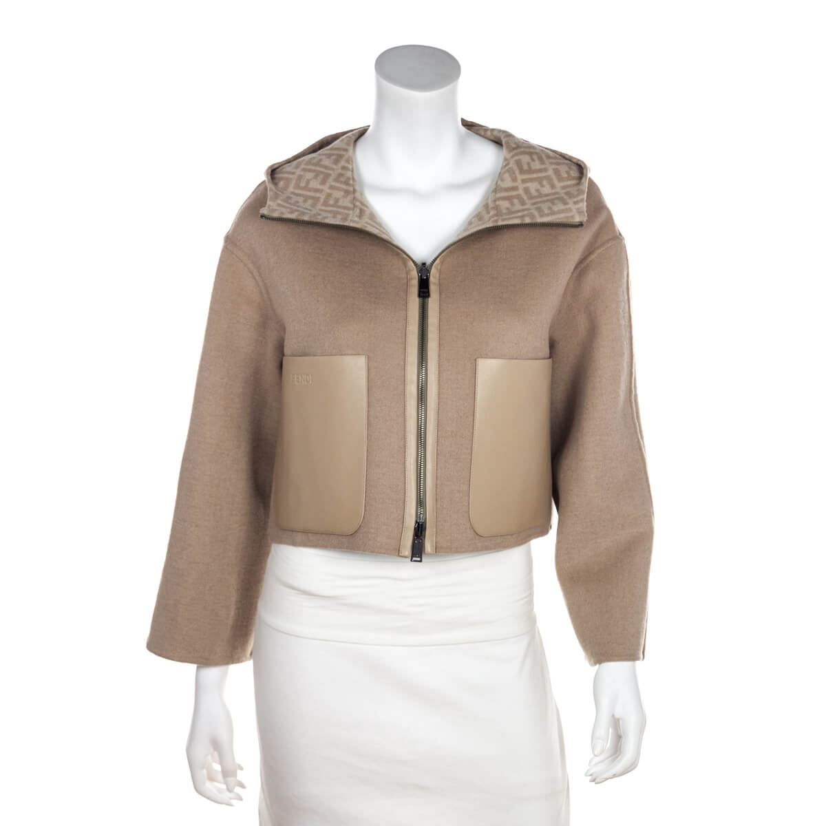 Luxury FendiBeige Wool Reversible Jacket Size XS | IT 36