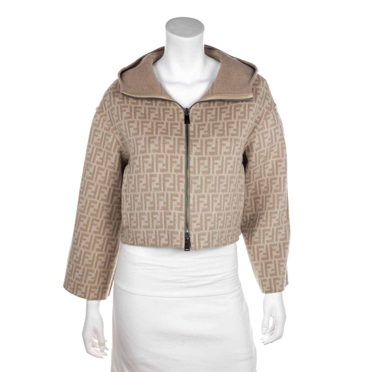 Luxury FendiBeige Wool Reversible Jacket Size XS | IT 36
