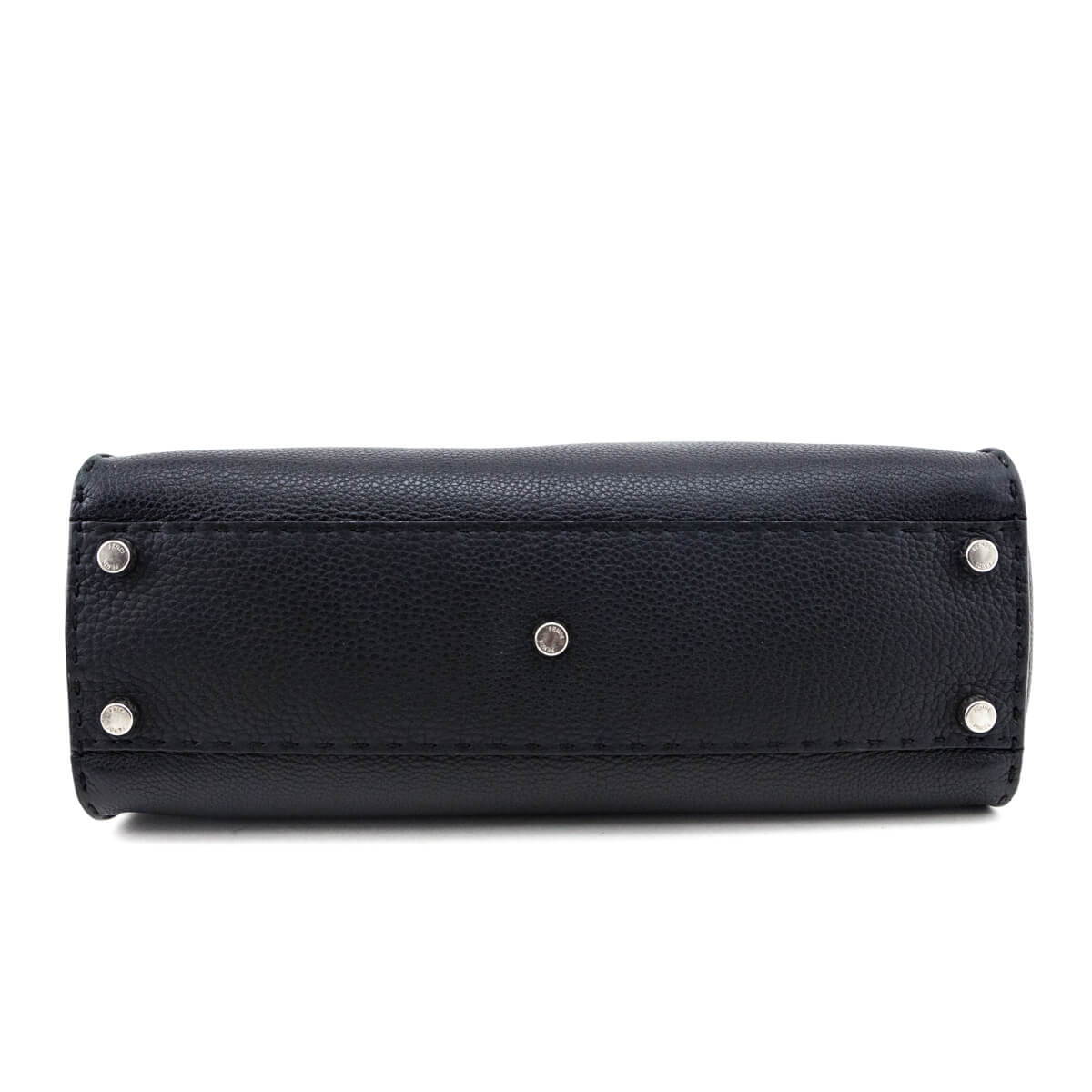 Luxury FendiBlack Cuoio Romano Selleria Medium Peekaboo Iconic Satchel