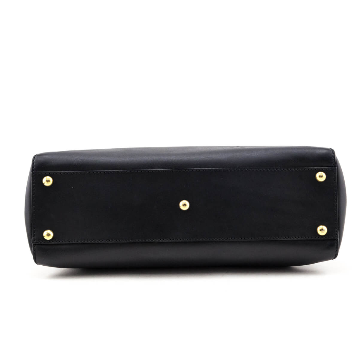 Luxury FendiBlack Nappa Medium Peekaboo Iconic Satchel