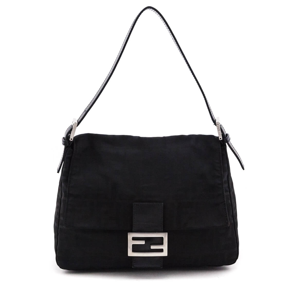 Luxury FendiBlack Zucca Mama Baguette