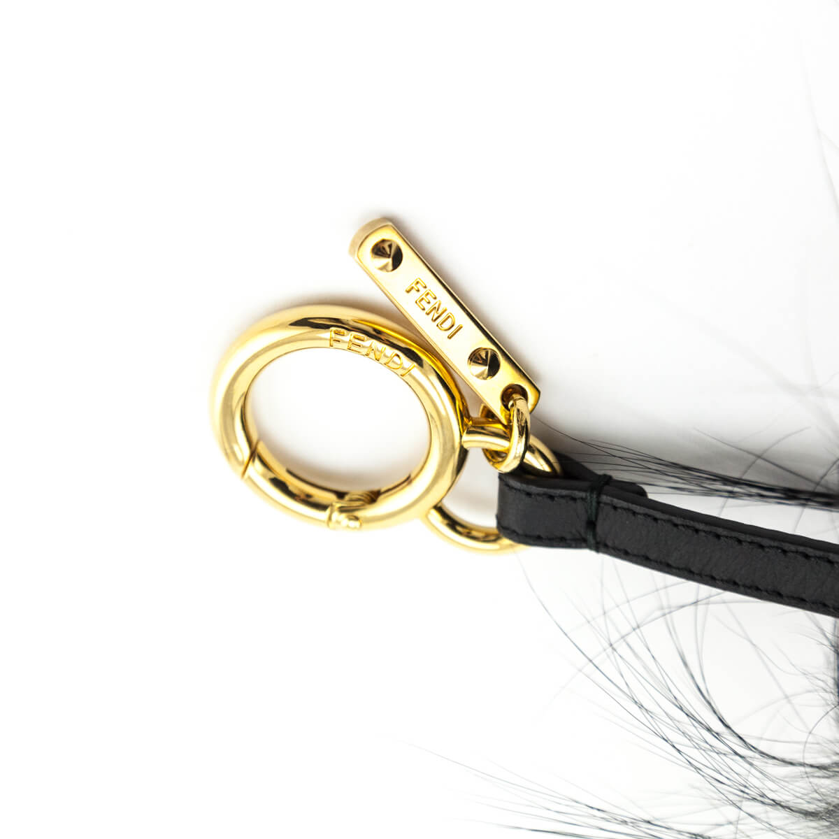 Luxury FendiBlack & Yellow Fur Monster Bag Charm