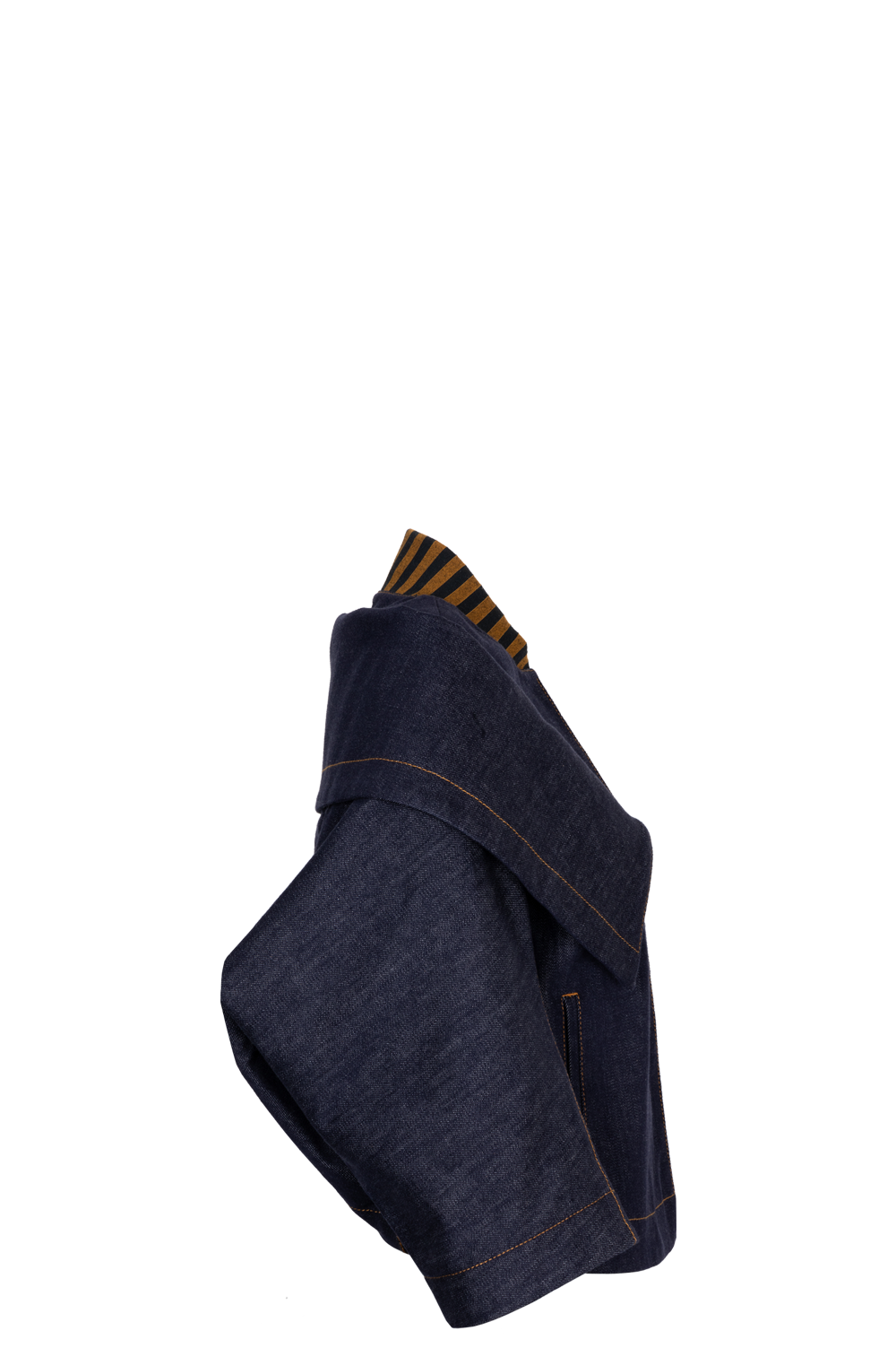 Luxury Fendi Shoulder Cut Out Denim Jacket