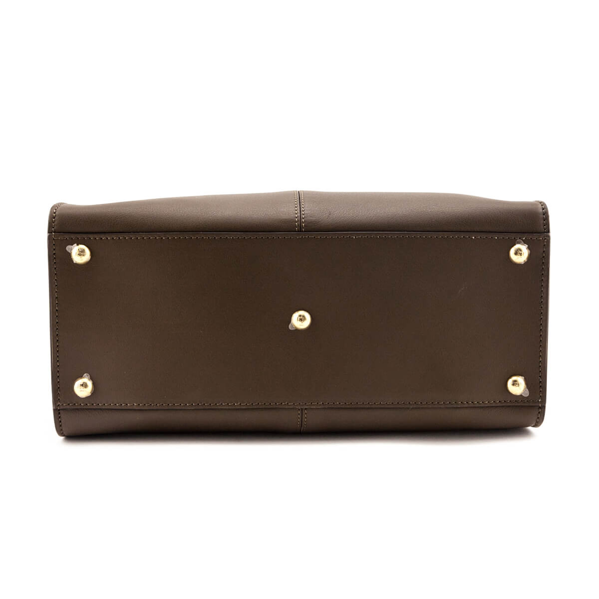 Luxury FendiMaya Mogano Panna Silk Calfskin Glazed Fabric FF 1974 Medium Peekaboo X-Lite
