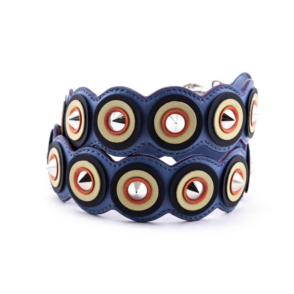 Luxury FendiMulticolor Calfskin Studded Circle Strap You