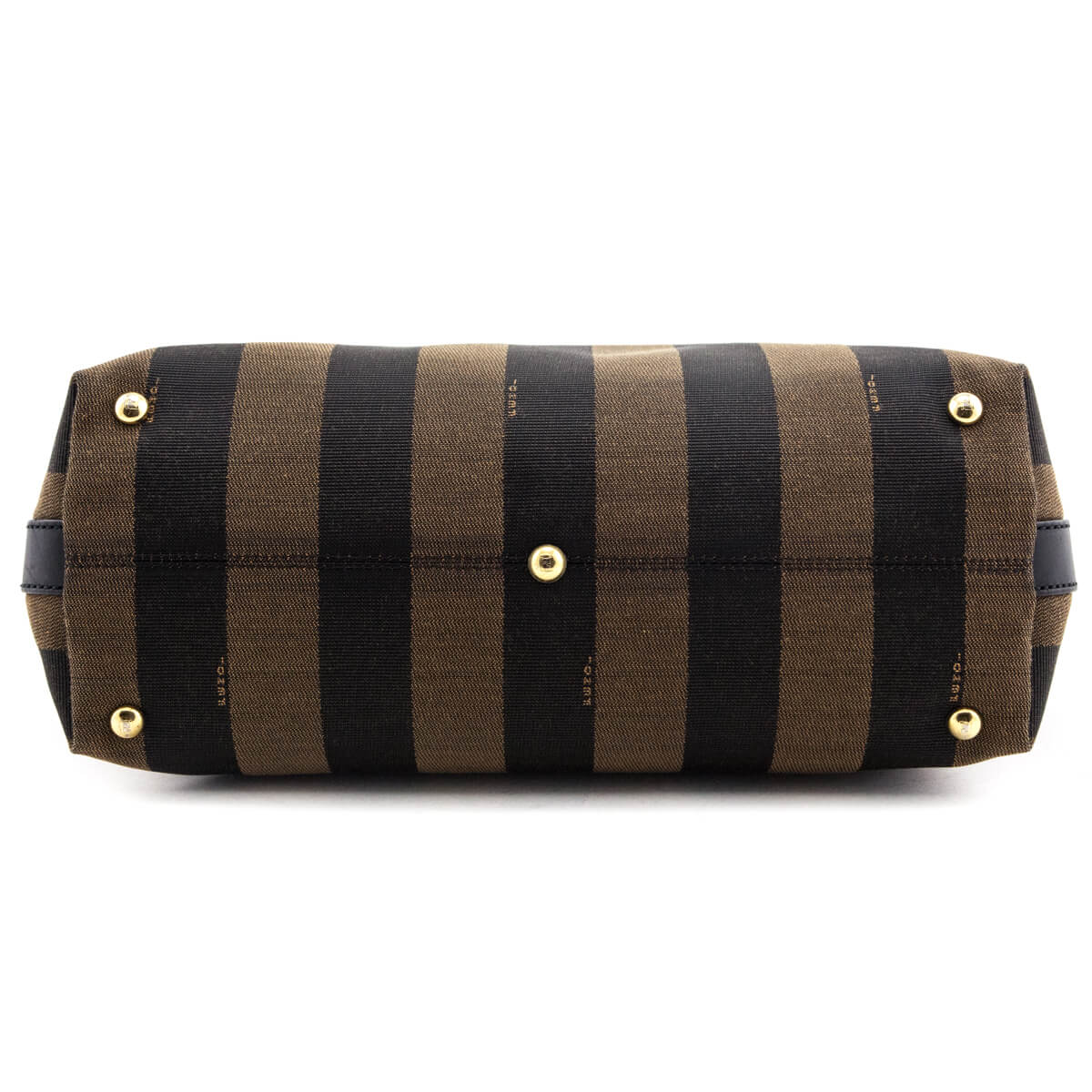 Luxury FendiTobacco Pequin Striped Vitello Tote