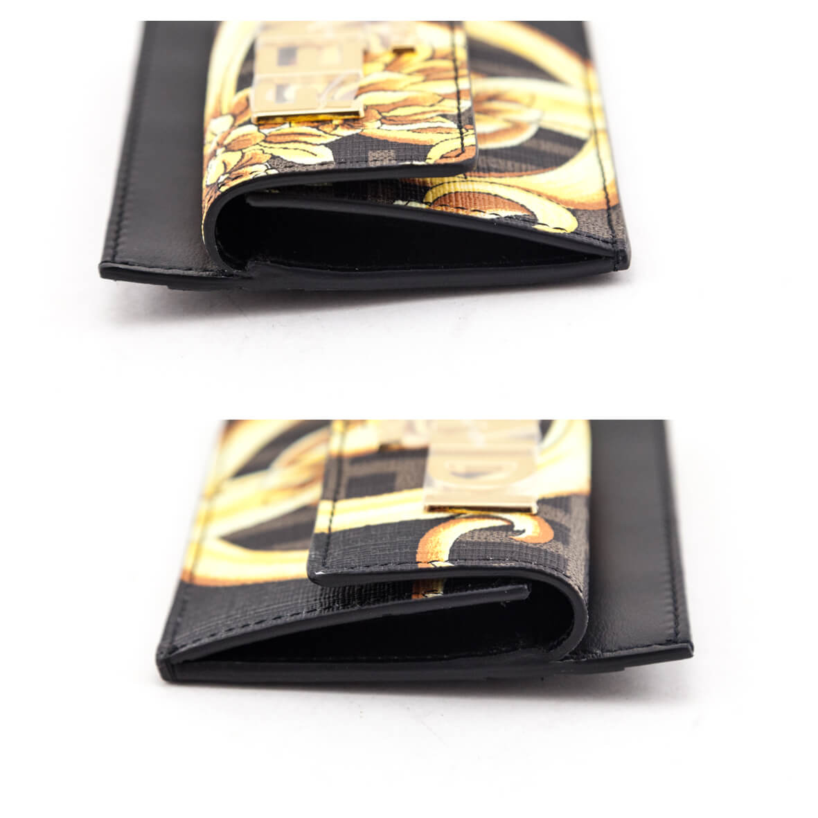 Luxury FendiX Versace Fendace Card Glazed Canvas Card Holder