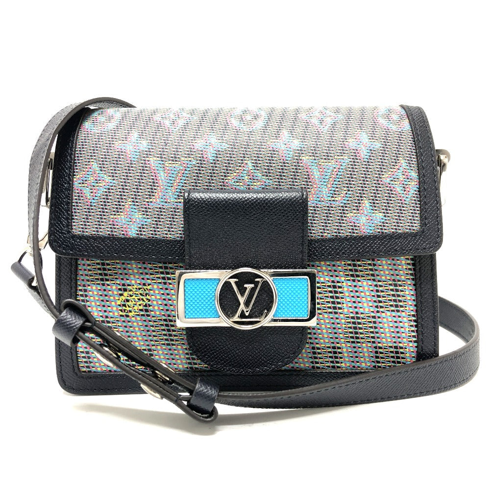 LOUIS VUITTON Shoulder Bag M55454 leather blue LV pop Daufine MINI Women
