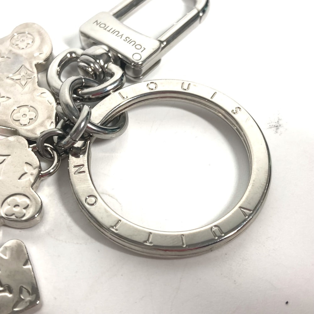LOUIS VUITTON key ring MP3453 metal Silver Portocle LV Puzzle mens