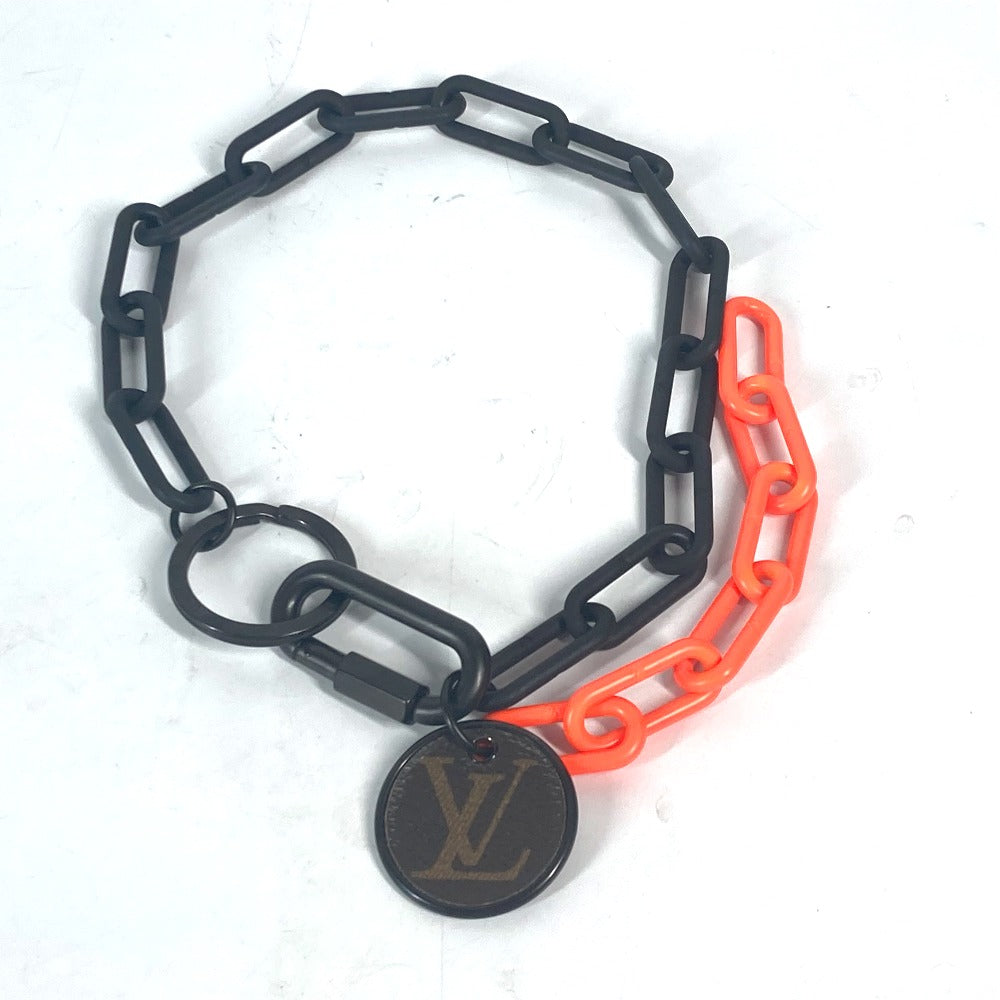 LOUIS VUITTON Wallet Chain MP2296 plastic black Monogram Carabiner Portocre Key Chain