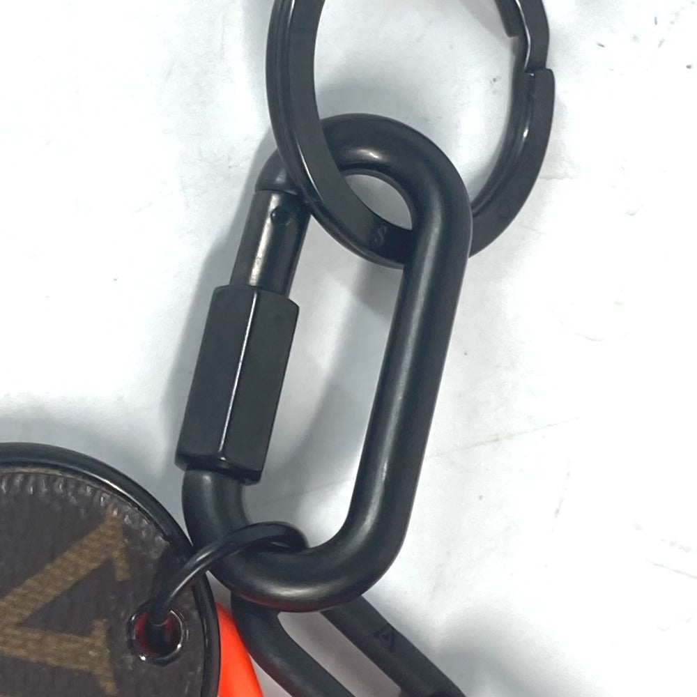 LOUIS VUITTON Wallet Chain MP2296 plastic black Monogram Carabiner Portocre Key Chain