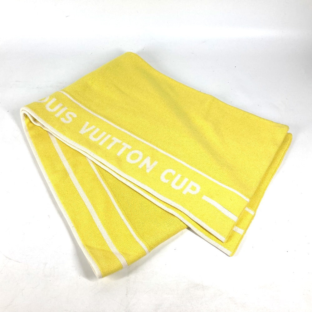 LOUIS VUITTON Scarf Cotton, Cashmere yellow LVCUP Louis Vuitton Cup logo