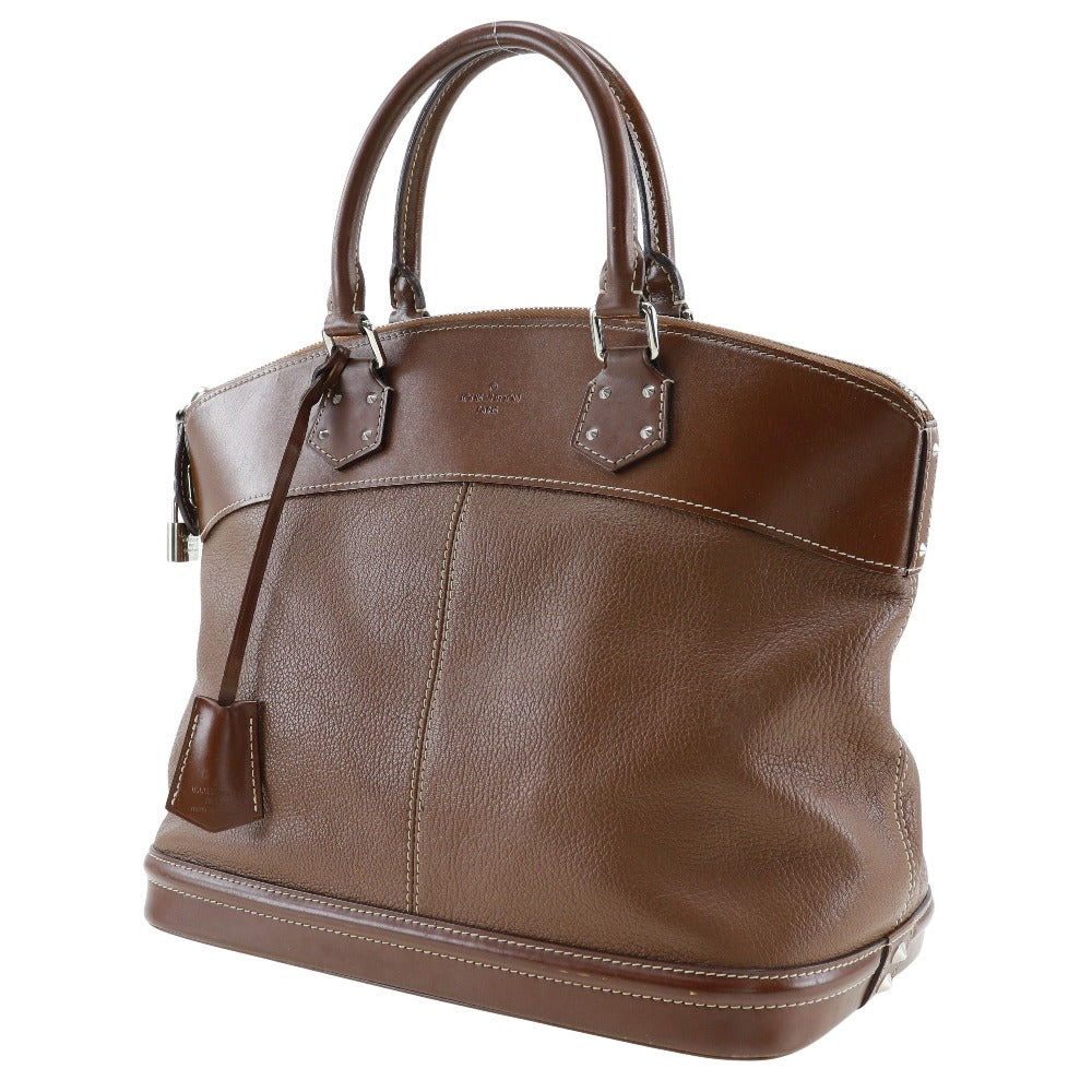 LOUIS VUITTON Handbag M91889 Goatskin Brown Suhari LockitMM