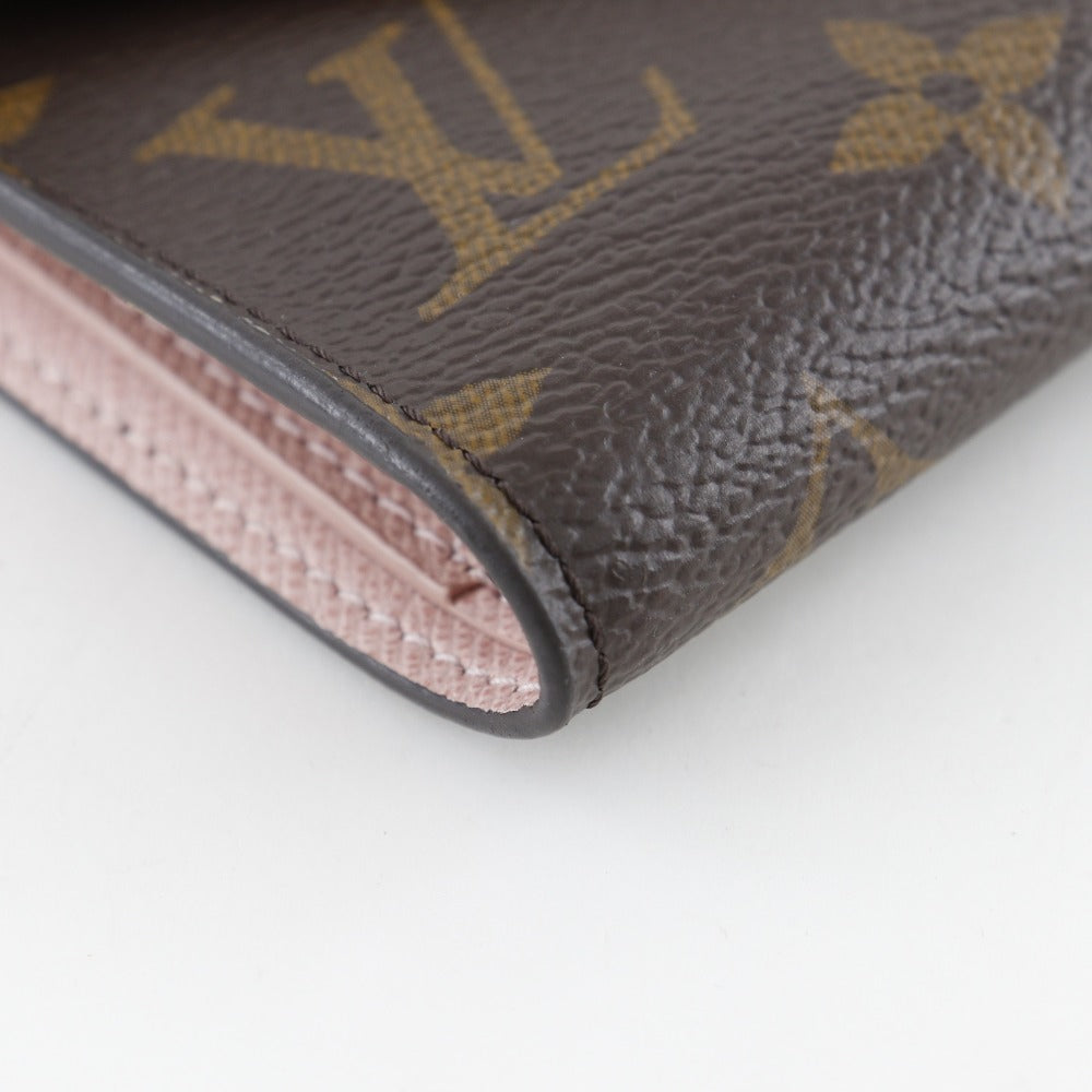 LOUIS VUITTON Bifold Wallet M62360 Monogram canvas Brown / Pink Portefeuille Victorine