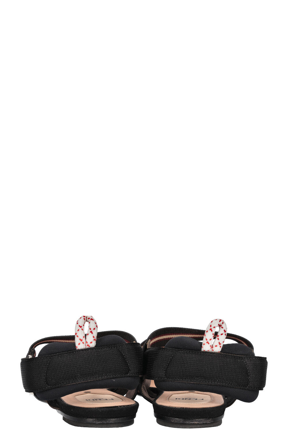Luxury Fendi Colibri FF Motif Slingback Flats Brown