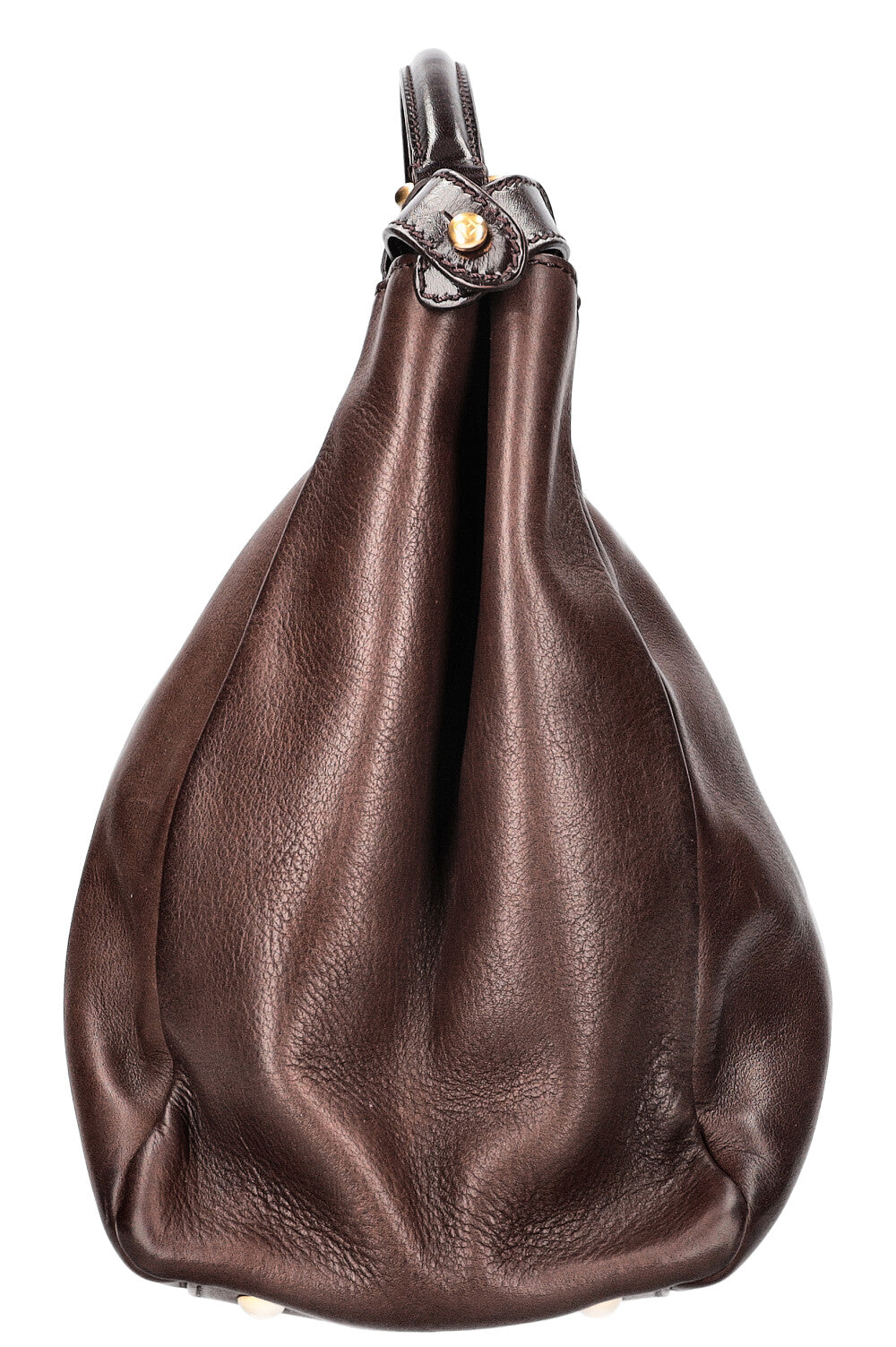 Luxury Fendi Peekaboo Large Brown Leather