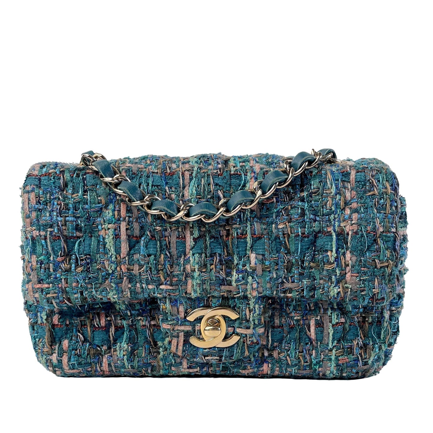 Luxury Chanel Mini Classic Rectangular Tweed Flap Bag