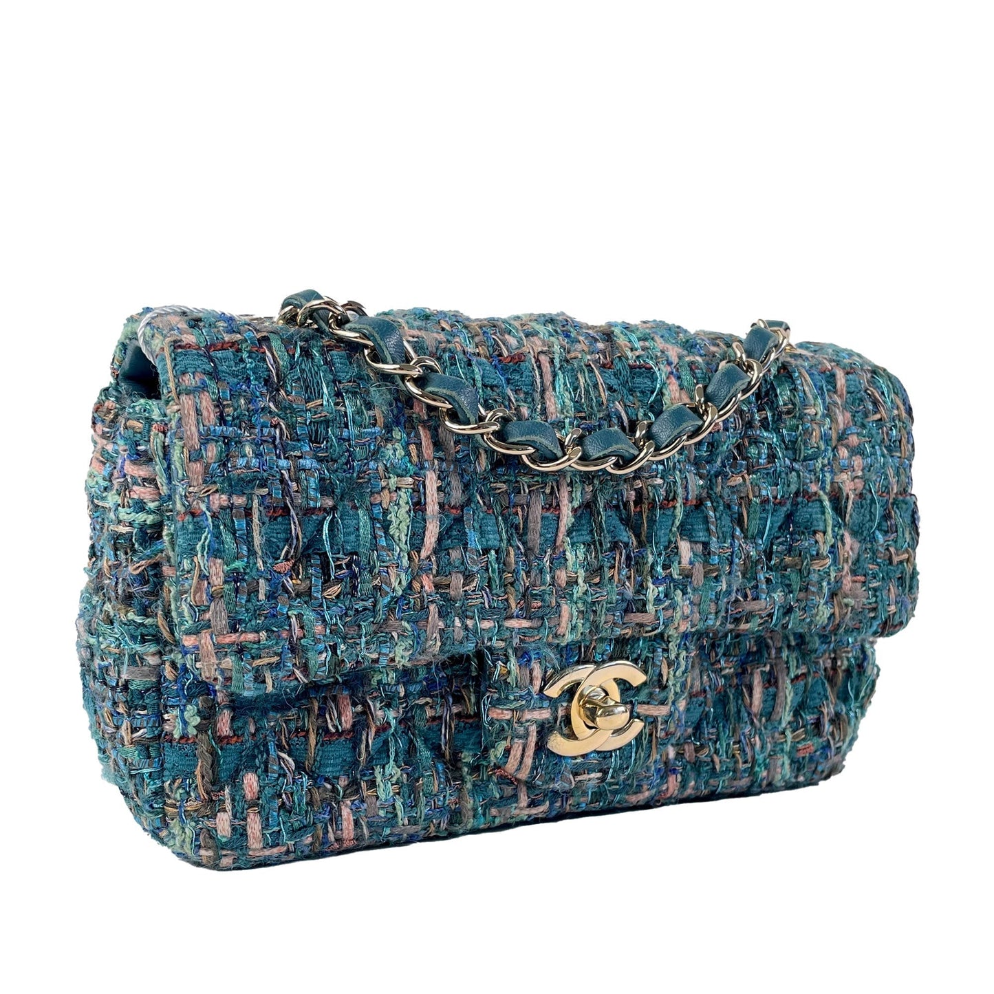 Luxury Chanel Mini Classic Rectangular Tweed Flap Bag