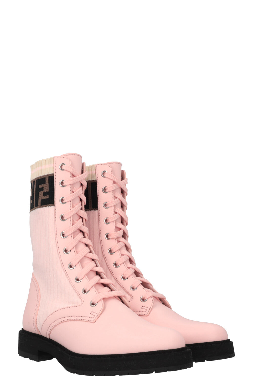 Luxury Fendi Rockoko Boots Rose