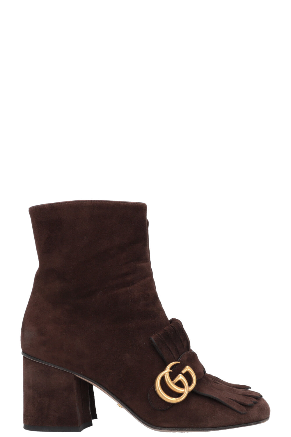 Luxury Gucci Trending 2025 Marmont Ankle Boots Suede Brown