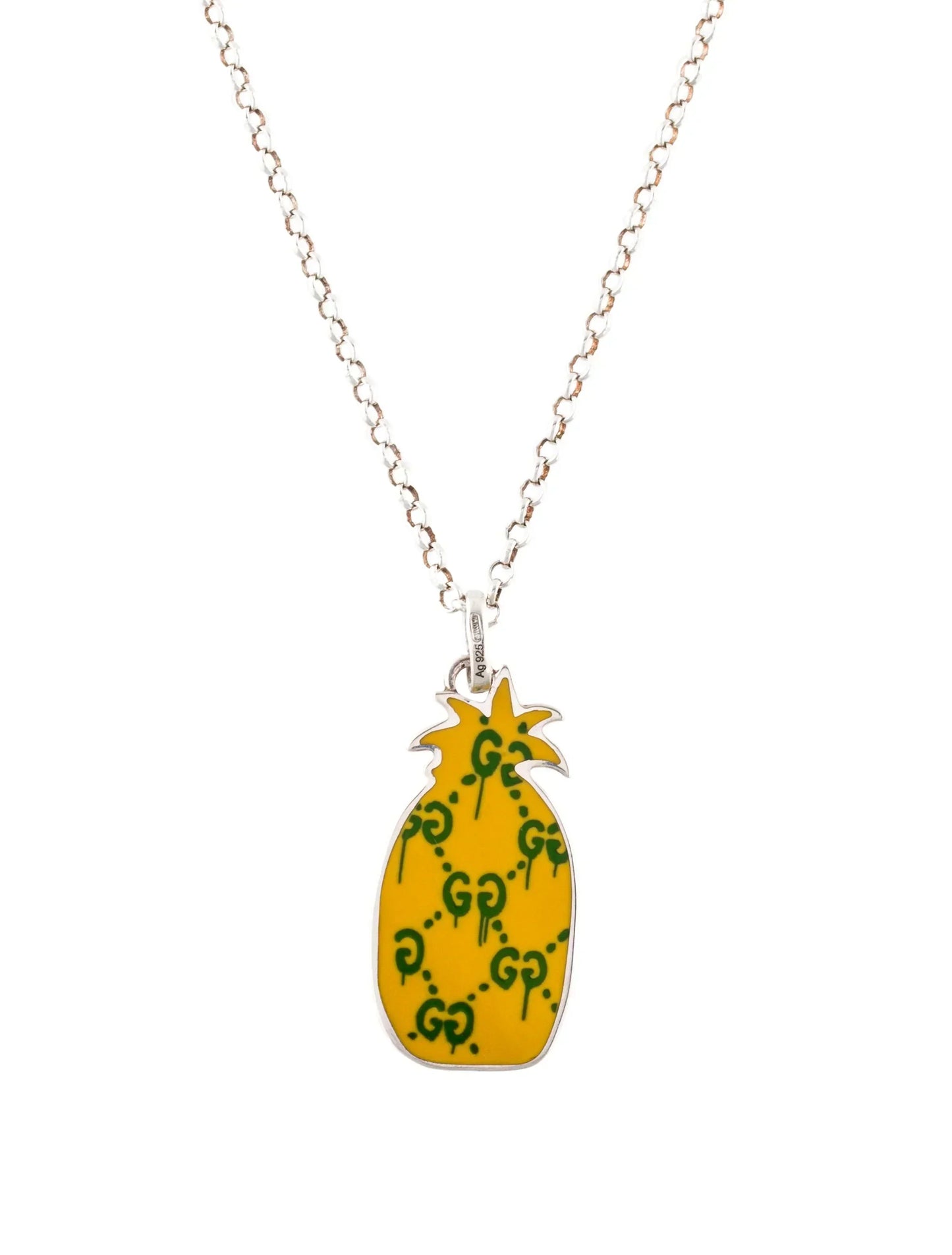 Luxury Gucci GG NECKLACE PENDANT PINEAPPLE PATTERN