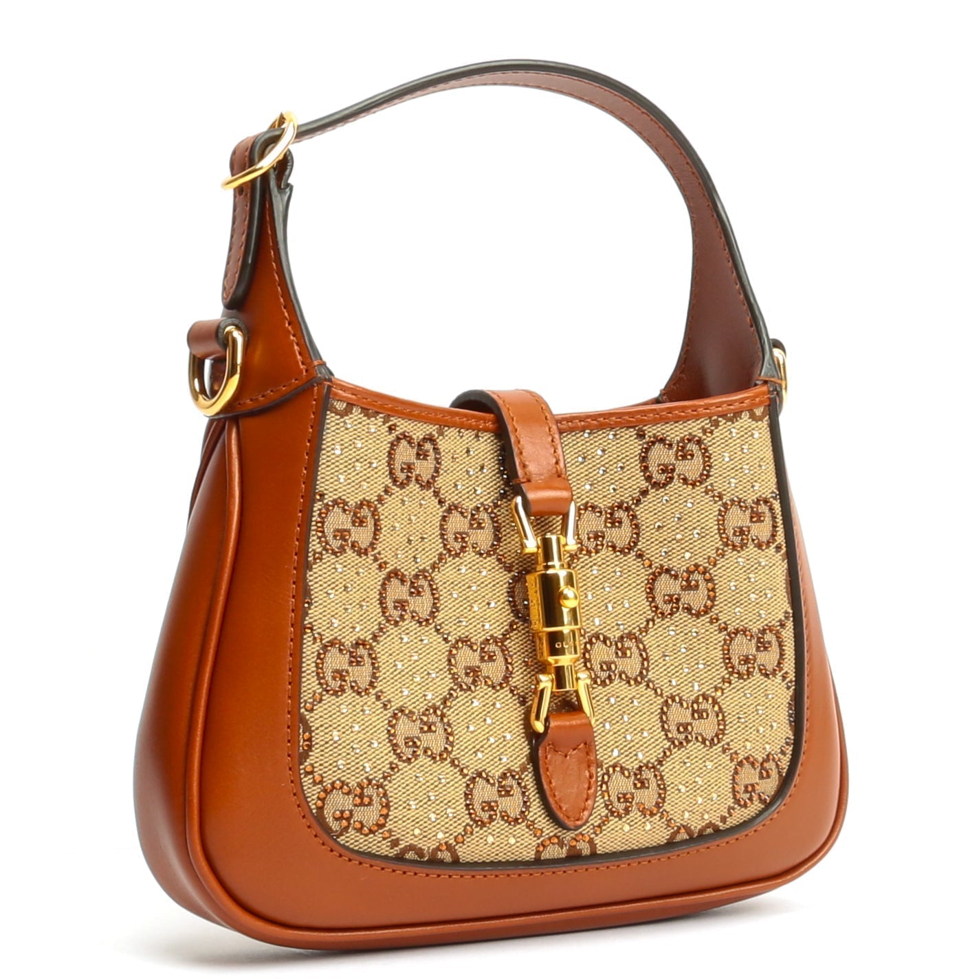 Luxury Gucci Jackie 1961 Crystal GG Mini