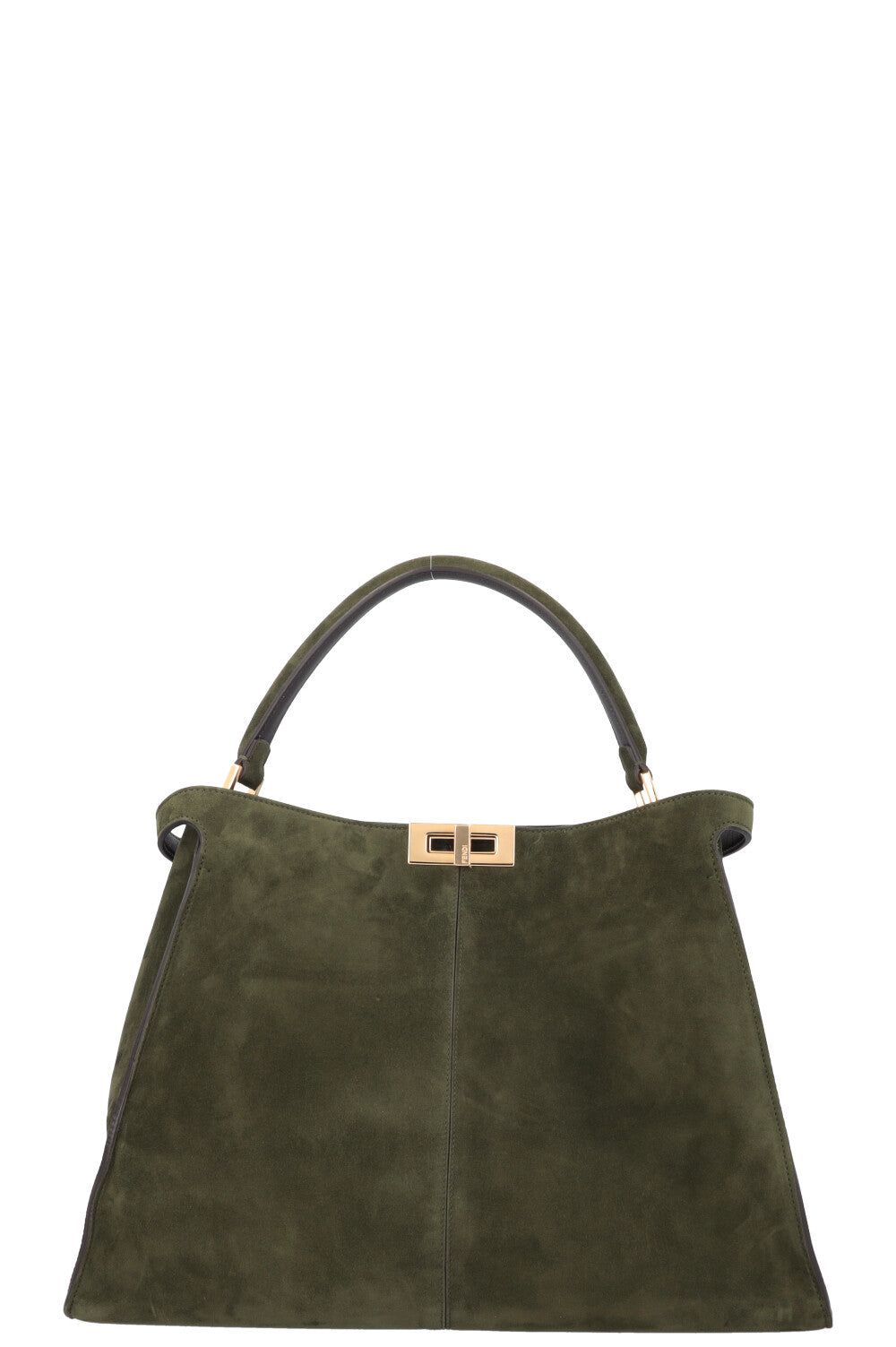 Luxury Fendi Large Peekaboo X-Lite Bag Suede Green