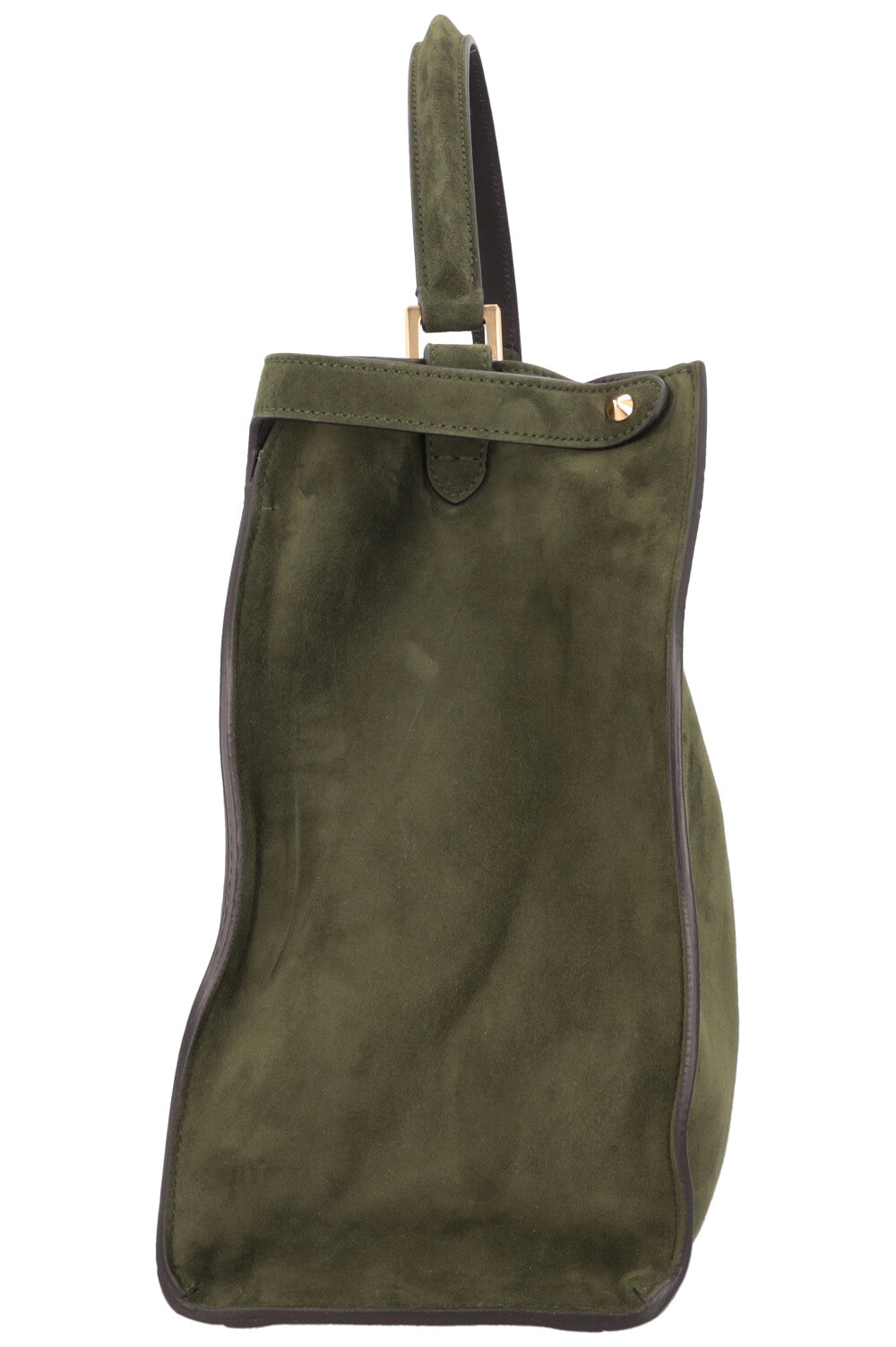 Luxury Fendi Large Peekaboo X-Lite Bag Suede Green