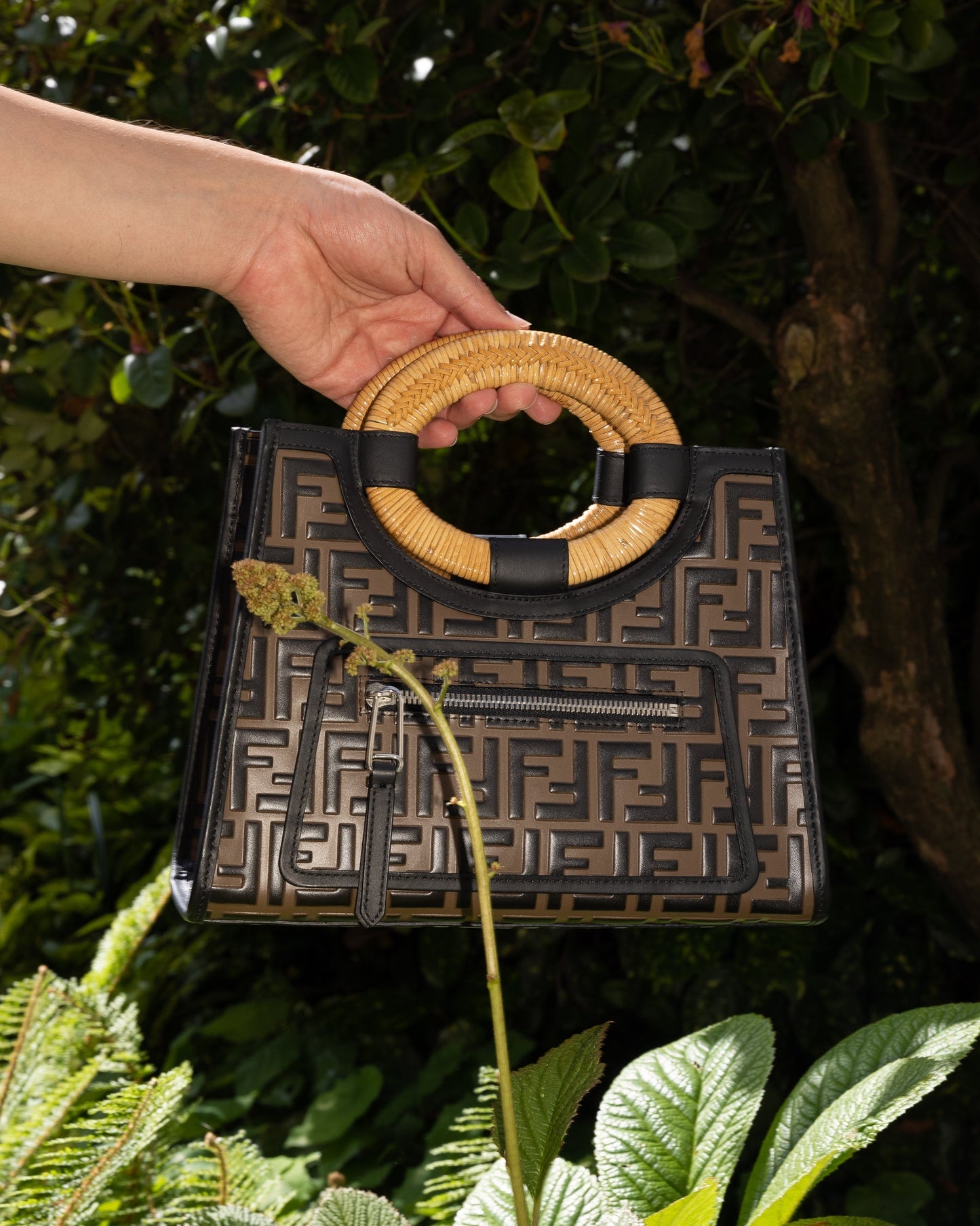 Luxury Fendi Small Runaway Tote Bag Zucca