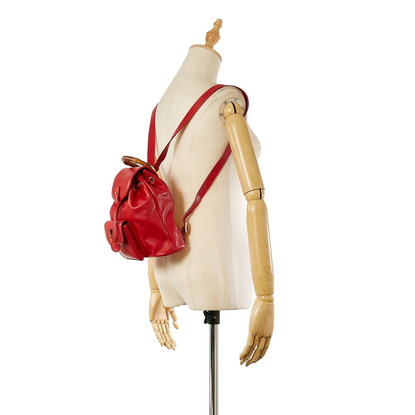 Gucci Bamboo Leather Drawstring Mini Backpack (SHG-HWMiaE)