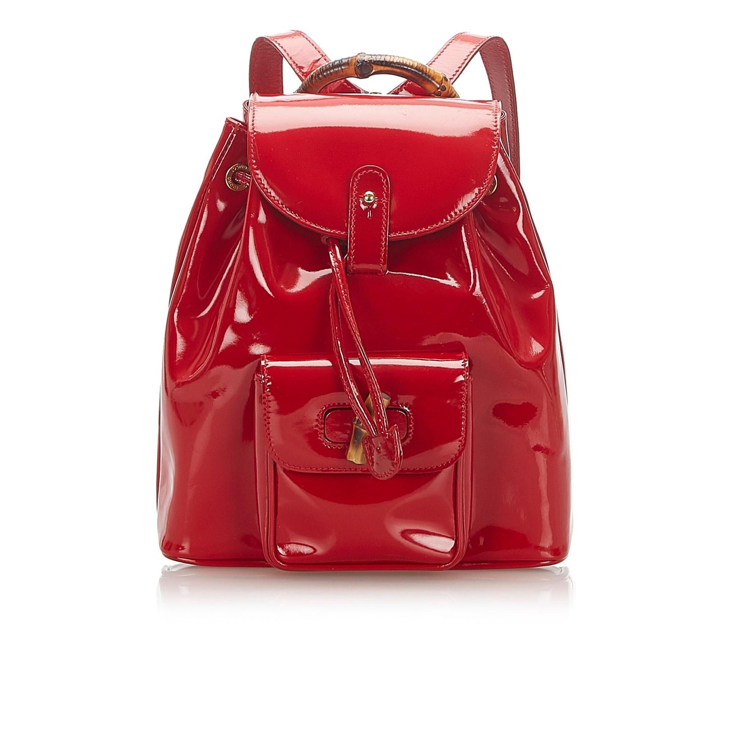 Luxury Gucci Trending 2025 Bamboo Patent Leather Drawstring Backpack (SHG-22346)