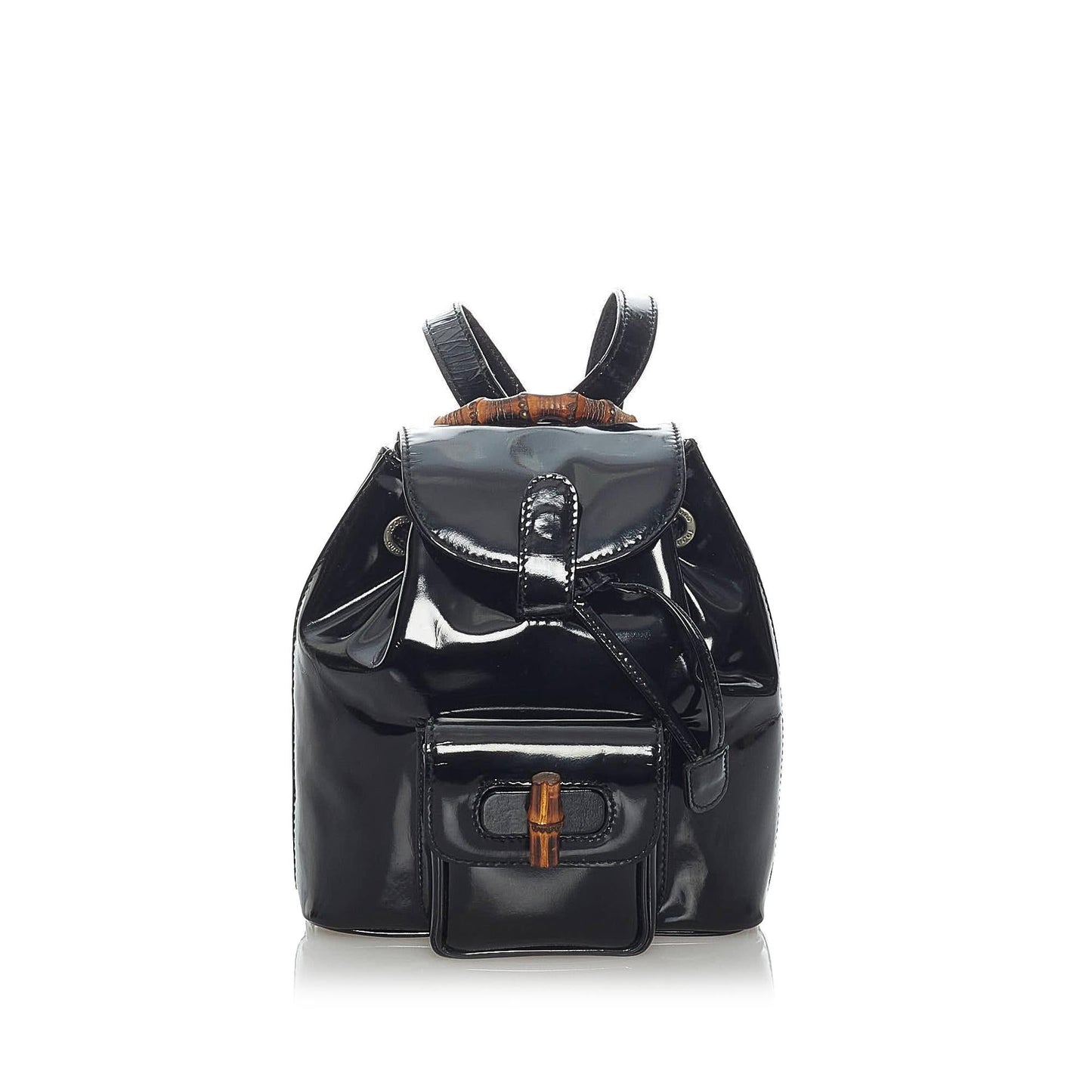 Luxury Gucci Trending 2025 Bamboo Patent Leather Drawstring Backpack (SHG-33262)