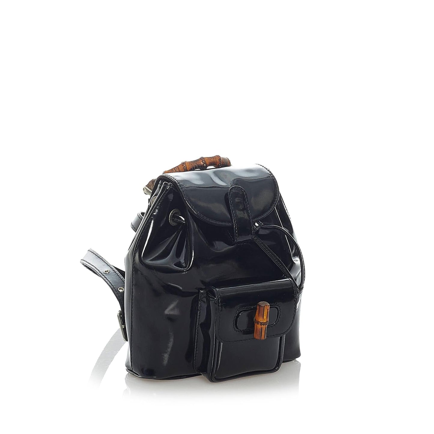 Luxury Gucci Trending 2025 Bamboo Patent Leather Drawstring Backpack (SHG-33262)