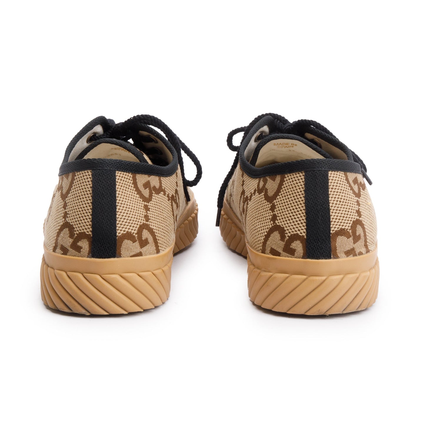 Gucci Beige Maxi GG Canvas Low Sneakers, Size 11