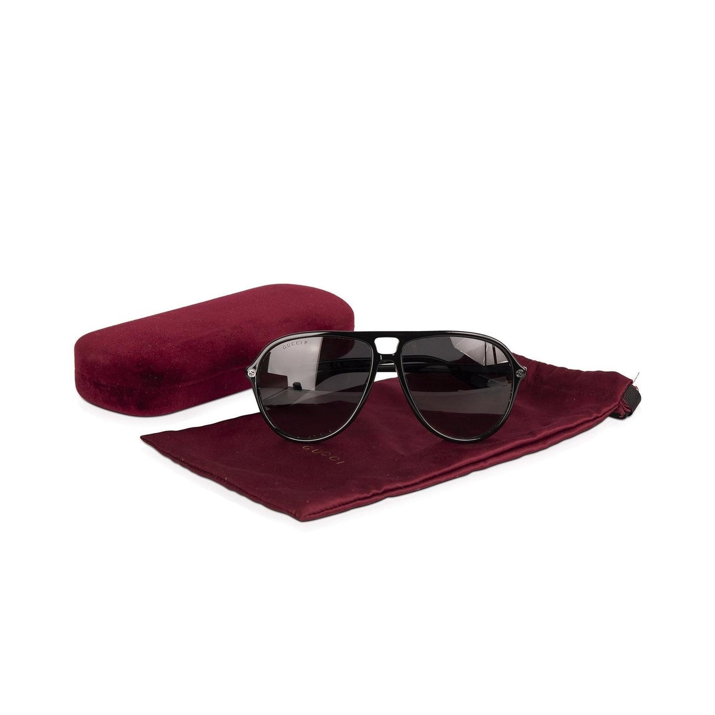 Gucci Black Aviator Sunglasses