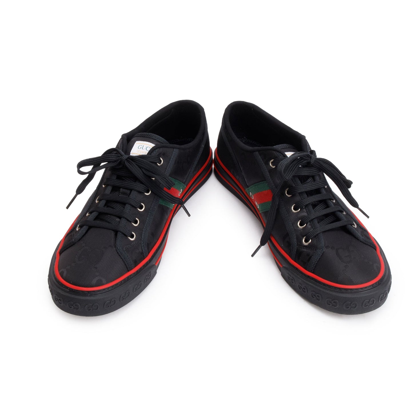 Gucci Black GG Nylon Web Men's Tennis 1977 Sneakers, Size 11.5