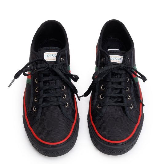 Gucci Black GG Nylon Web Men's Tennis 1977 Sneakers, Size 11.5