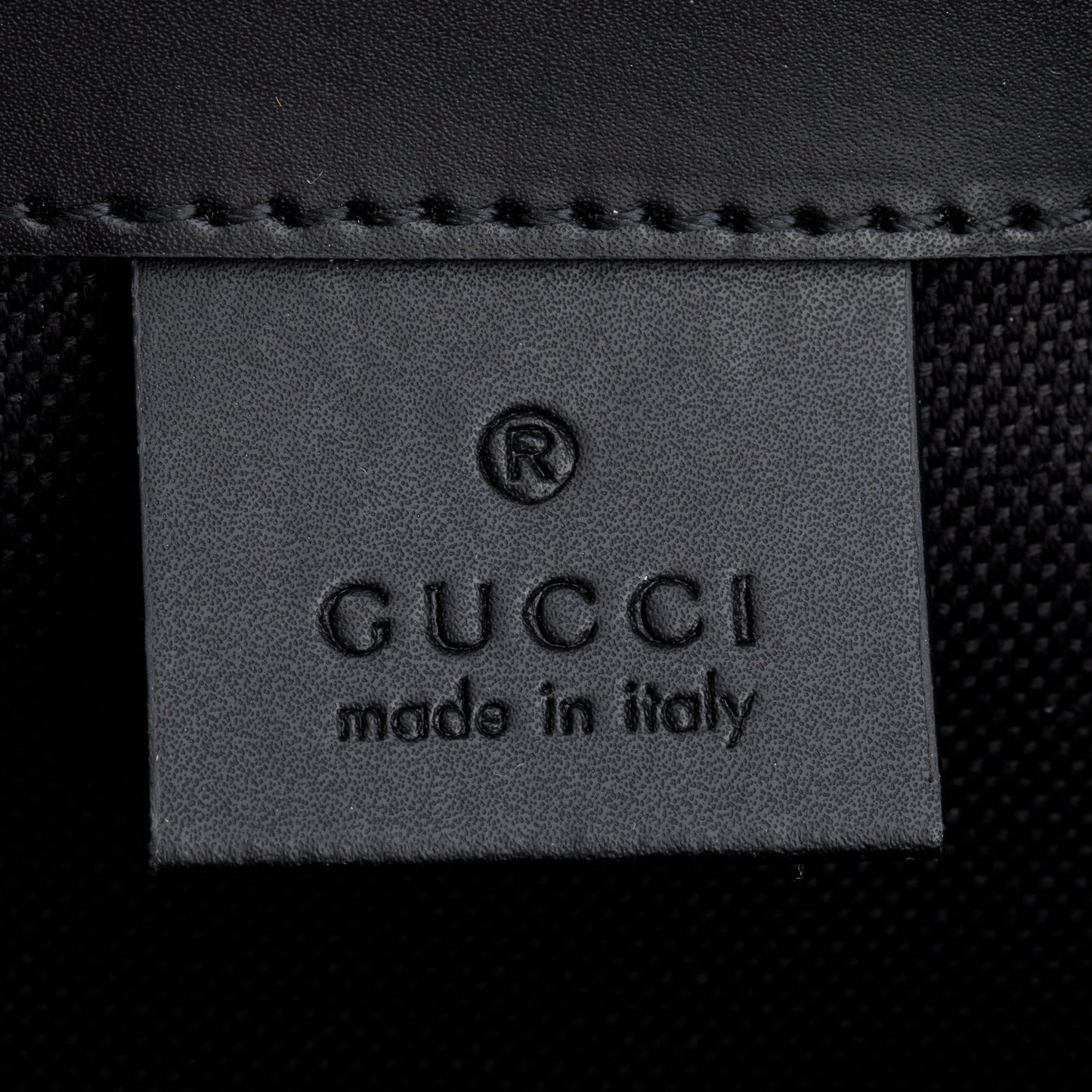 Gucci Black GG Supreme Soft Double Buckle Backpack