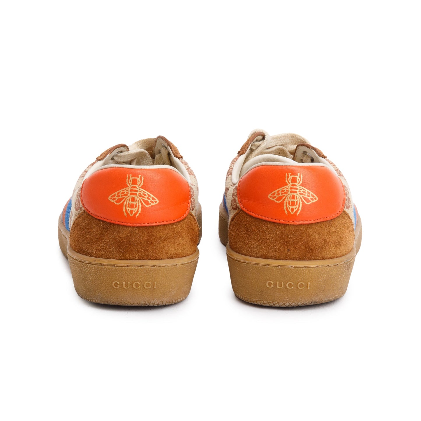 Gucci Brown Suede GG Canvas Web G74 Sneakers, Size 37