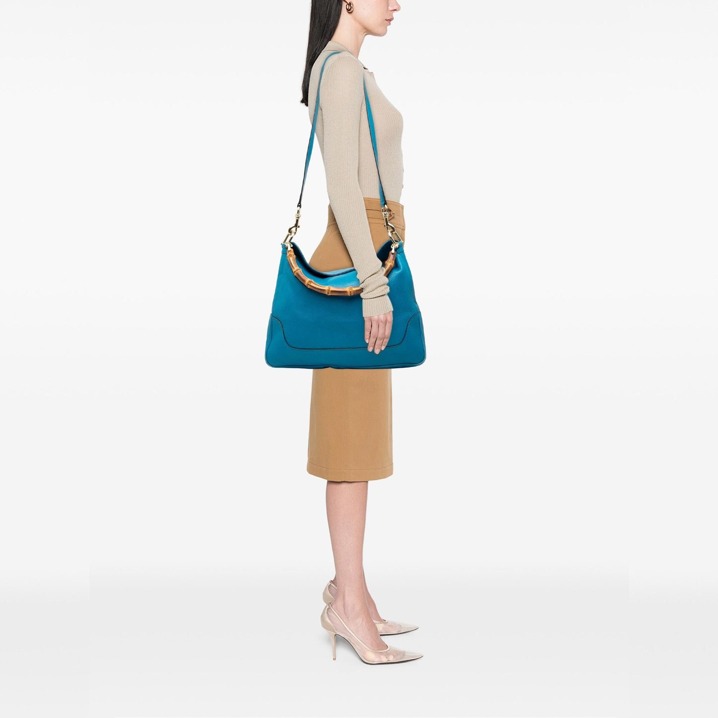 Gucci Calfskin Bamboo Diana Satchel